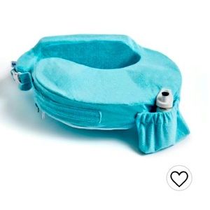 My Brest Friend Deluxe Nursing Pillow Aqua Breastfeeding Booster w/Pockets